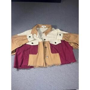 Fashion On Earth Color Block Woman’s Small styling jacket Fashion On Earth Coat